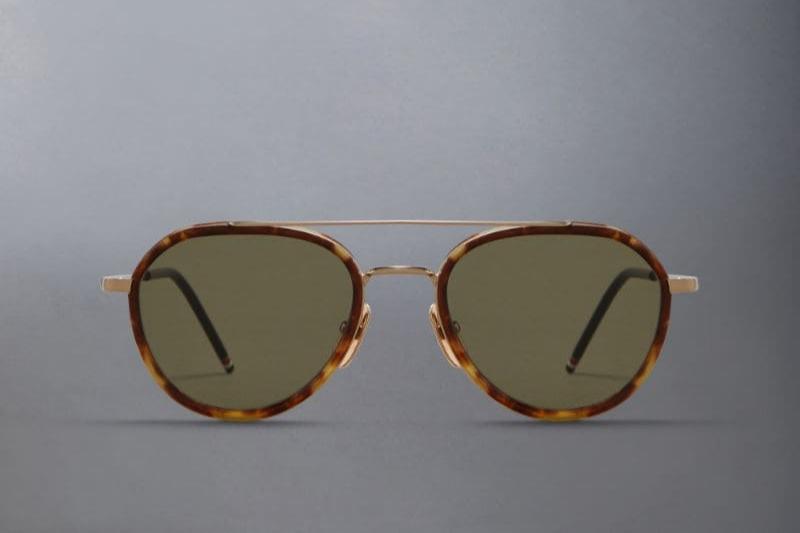 THOM BROWNE トムブラウン TB-801-A-GLD-BLK-51 THOM BROWNE TB801/H - Sunglasses